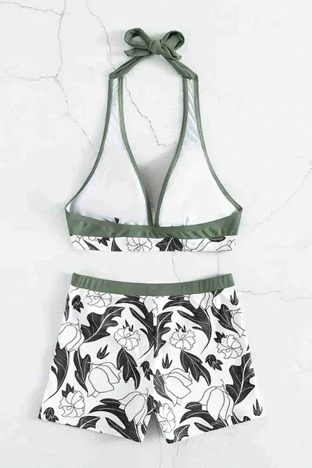 Baskılı Bikini Üstü (Çıkartılabilir Kaplı) Angelsin MS43899 - Çok Renkli