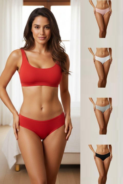 Yüksek Bel Karın Destekli Külot Mor Anı 5