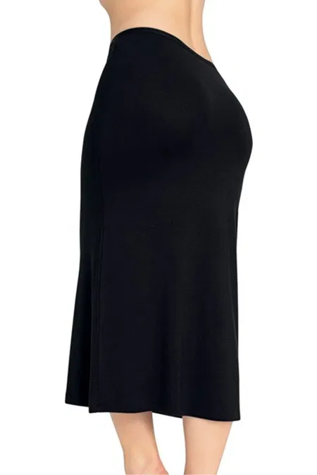 Bambu Maxi Uzun Jüpon Q-En 303 - Siyah
