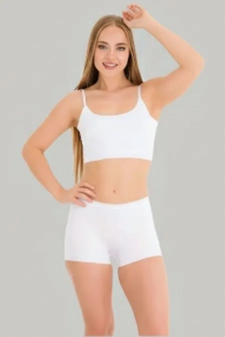 Yüksek Bel Destekli Boxer Külot Anı 4229 - Beyaz