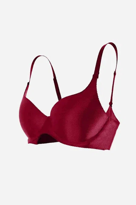 Bordo Dikişsiz Balensiz Lazer Kesim izbırakmaz Görünmez Push Up Sütyen Merry See ZK1000-Bordo - Bordo