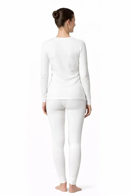 Viloft Polyester Elastan Uzun Termal Üst Çift Kaplan 1012 - Beyaz