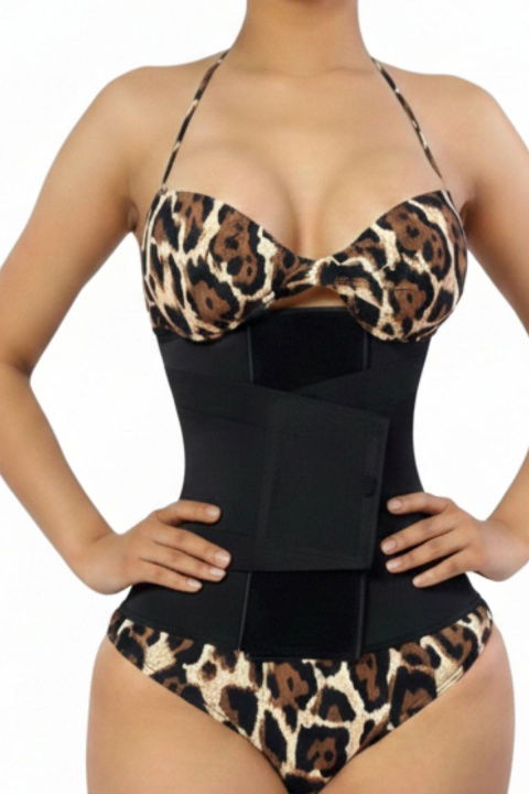 Yüksek Bel Dikişsiz Korse Siyah Anı 4222