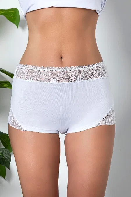 Dantel Detayli Boxer Beyaz Gallipoli 21783 - Beyaz