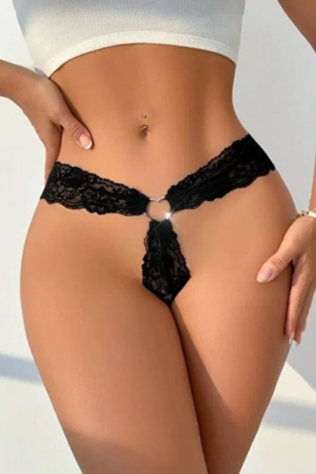 Dantel Detaylı Tek Parça Body Ruselin 8072 - Siyah