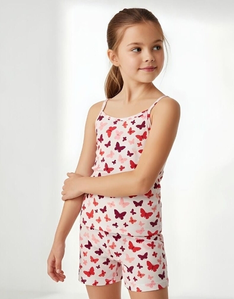 Desenli Kız Çocuk Takım 6'lı Defnem 3101