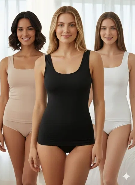 Dikişsiz Kalın Askılı Kadın Atlet 6lı Defnem 5252 - Ten