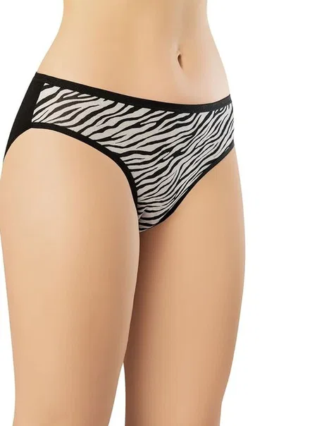 Yüksek Bel Destekli Desenli Kadın Bikini Slip Külot Kota 5004 - Asorti