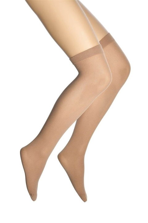 Kalın Mus Kaçmaz Lastikli Dizüstü Kadın Çorap Dore 10418