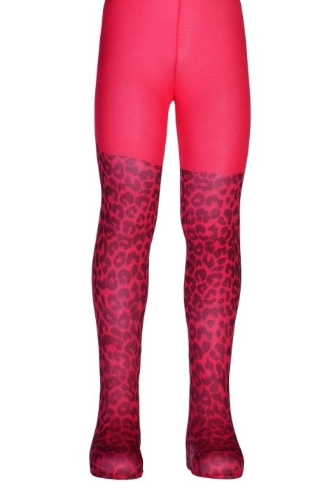 Pamuklu Leopar Baskı Desenli Külotlu Çorap Dore 12016