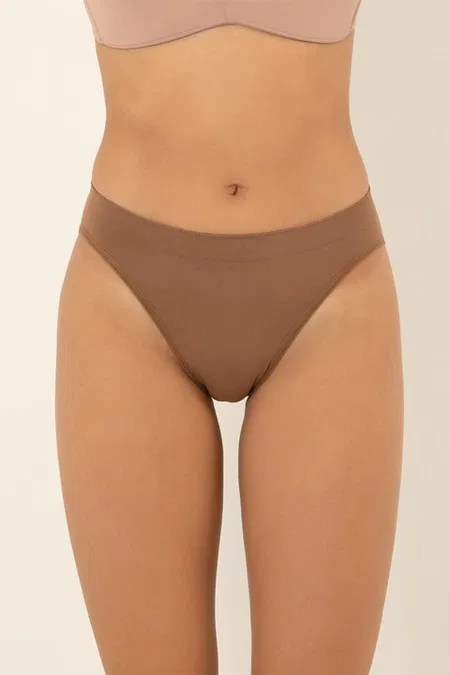 DoReMi Dikişsiz Seamless Kadın Slip - Kahve