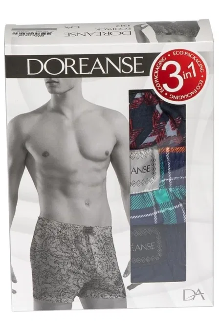 Desenli Modal 3'lü Erkek Boxer Seti Doreanse 1512 - Multi Color