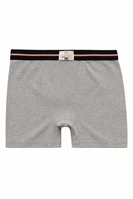 Erkek Çocuk %100 Pamuklu Esnek Yumuşak Boxer Şort 10'lu Paket Özkan 0711 - Gri Melanj