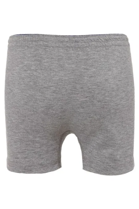 Erkek Çocuk %100 Pamuklu Süprem Penye Premium Kumaş Birinci Sınıf A Kalite Boxer Şort Özkan 31223 - Gri Melanj