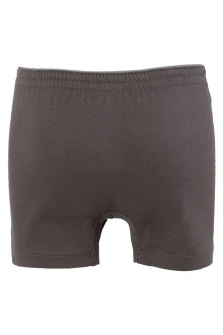 Erkek Çocuk %100 Pamuklu Süprem Penye Premium Kumaş Birinci Sınıf A Kalite Boxer Şort Özkan 31223 - Gri Melanj