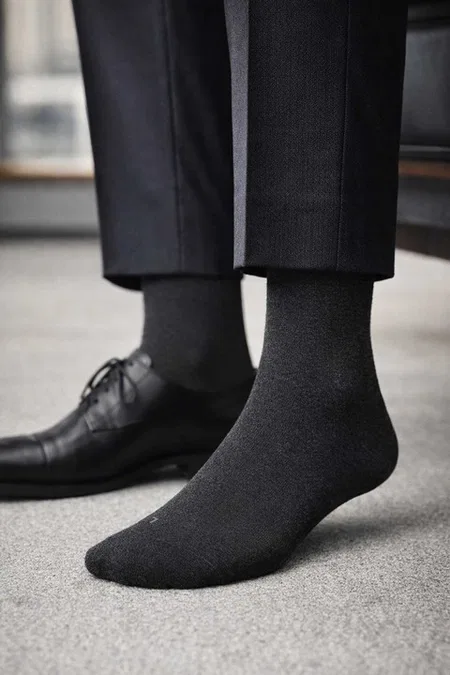 Erkek Dört Mevsim Organik Dörtlü Soket Çorap Mısırlı ESKT000129 - Antrasit