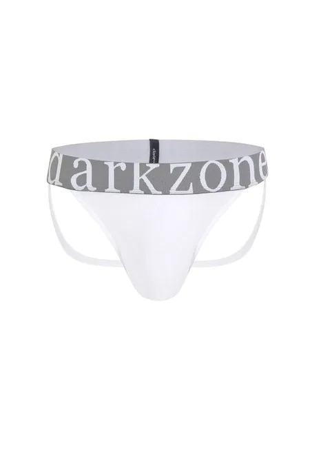 Erkek Fantezi Arkası Açık Beyaz Pamuklu Jockstrap Darkzone DZ-1402-02-S - Görsel
