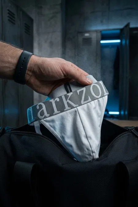 Erkek Fantezi Arkası Açık Beyaz Pamuklu Jockstrap Darkzone DZ-1402-02-S - Görsel