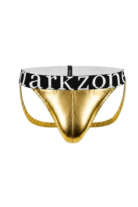 Erkek Fantezi Arkası Açık Gold Deri Jockstrap Darkzone DZ-1401-09-S - Görsel