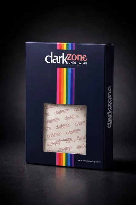Erkek Fantezi Arkası Açık Rainbow Mozaik Desenli Deri Jockstrap Darkzone DZ-1401-104-S - Görsel