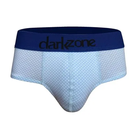 Erkek Nokta Desenli Açık Mavi Pamuklu Lastikli Slip Külot Darkzone DZ-1103-103-S - Görsel