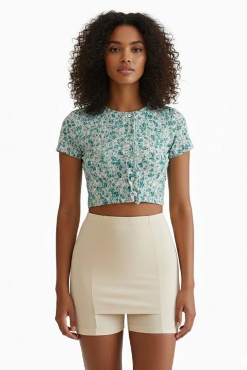 Yüksek Bel Esnek Dikişli Tayt Kadın Anı 4232 - 2