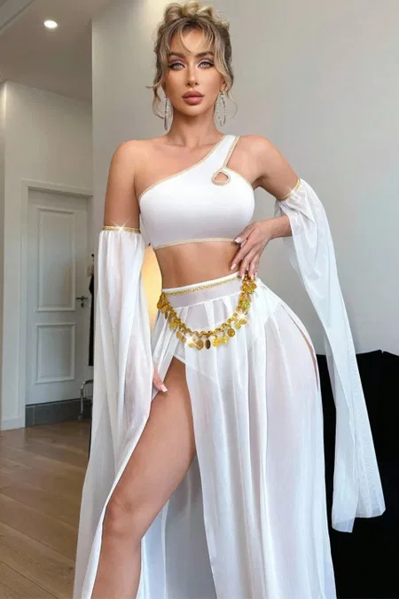 Ruselin Beyaz Özel Tasarım Harem Kostüm Ruselin 2274