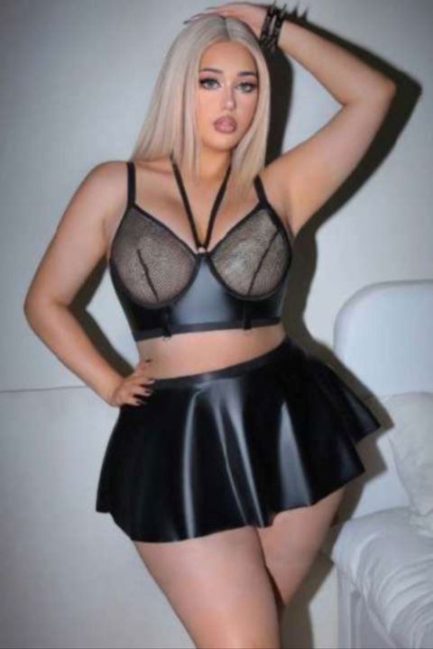 File Detaylı Büyük Beden Fantezi Body Somon Real Passione 40025 - 2