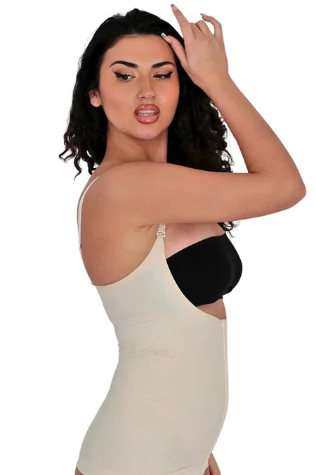 Fermuarlı Sporcu Crop Büstiyer Form Angel 5860 - Bej