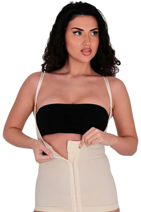 Fermuarlı Sporcu Crop Büstiyer Form Angel 5860 - Bej