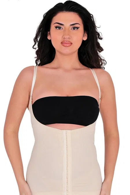 Fermuarlı Sporcu Crop Büstiyer Form Angel 5860 - Bej