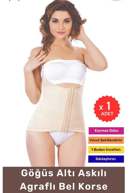 Fermuarlı Sporcu Crop Büstiyer Form Angel 5860 - Bej