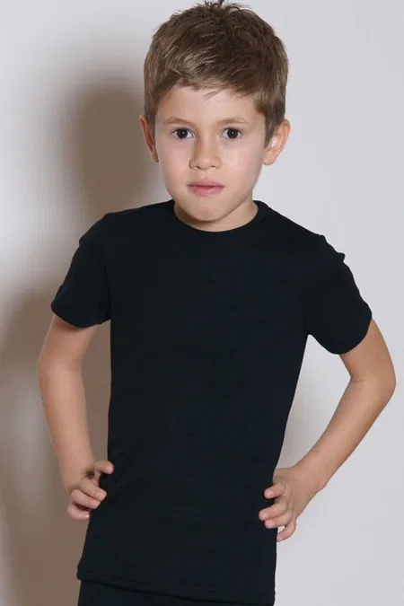 Goldenbay Erkek Kız Çocuk Kısa Kollu İçlik Termal 2539 - Siyah