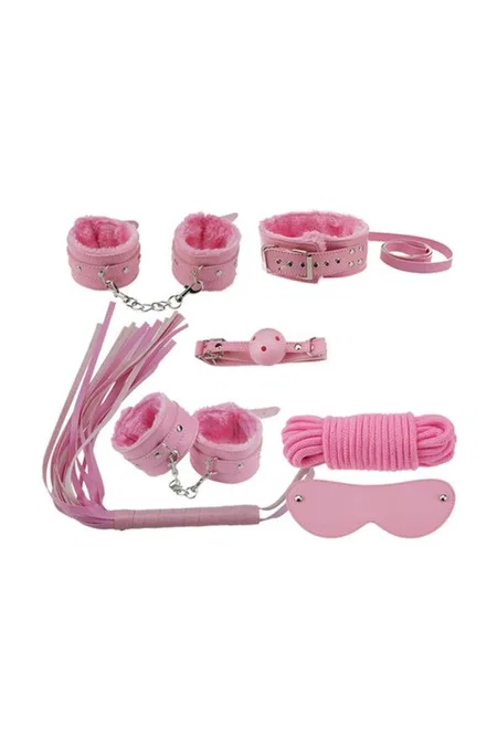 Harness Kelepçeli Fantezi Set 7li Nightlight 8014 - Kırmızı