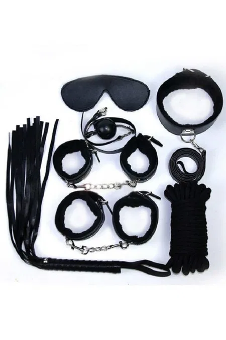 Harness Kelepçeli Fantezi Set 7li Nightlight 8014 - Kırmızı
