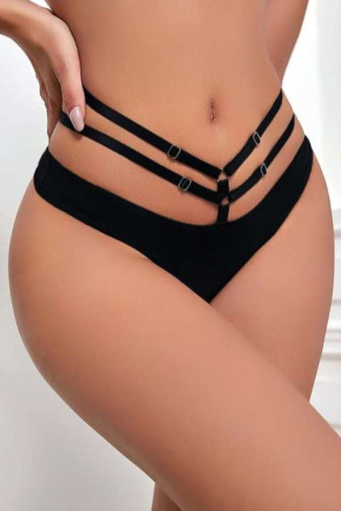 Şeffaf Tek Parça Body Siyah Real Passione 177