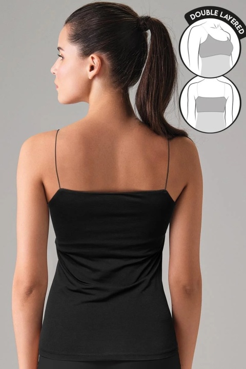 İnce Askılı Çift Katlı Modal Pamuk Kadın Atlet Doreanse 9210 - 2