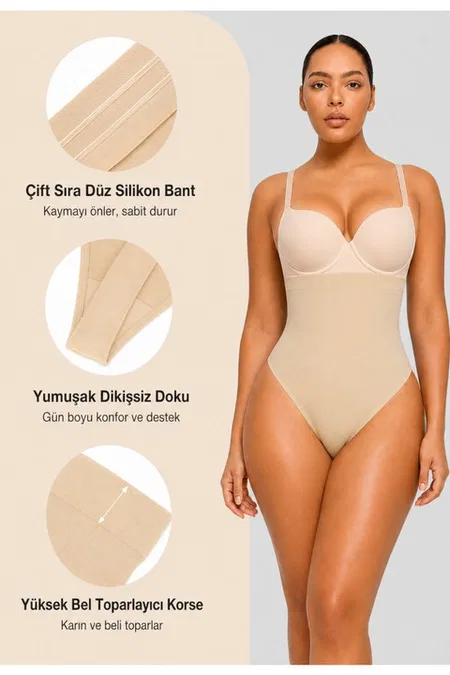 Yüksek Bel Ve Kompresyonlu Kadın Korse FormActive 1025 - Ten
