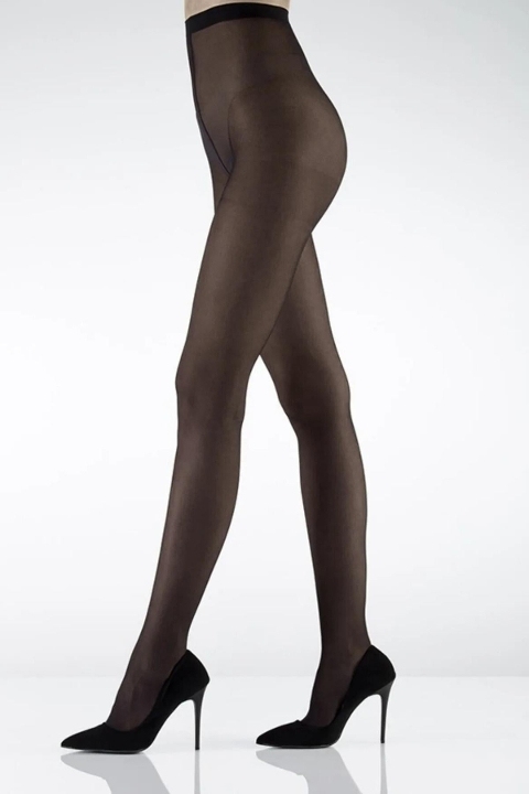 40 Denye Opak Kadın Külotlu Çorap Somon ITALIANA 1118 - Siyah