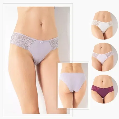 Kadın Dantelli Külot 4'lü Paket Confeo C804-003 - Asorti3