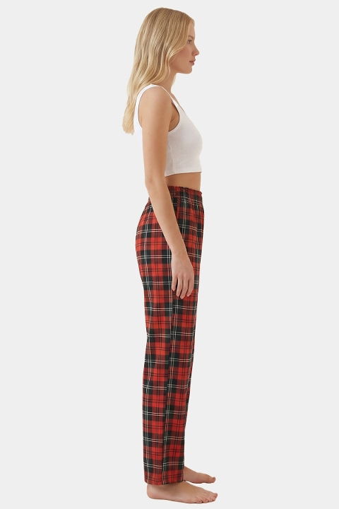 Kadın Mor Dokuma Tek Alt Pantolon Türen 3616 - 2