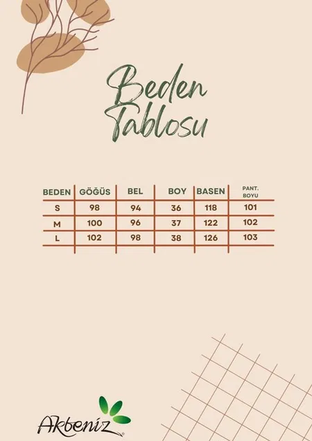 Akbeniz Kadın Kum Kahve Baskılı Crop Tişört Pantolon Takımı Akbeniz Y1630 - Görsel 5