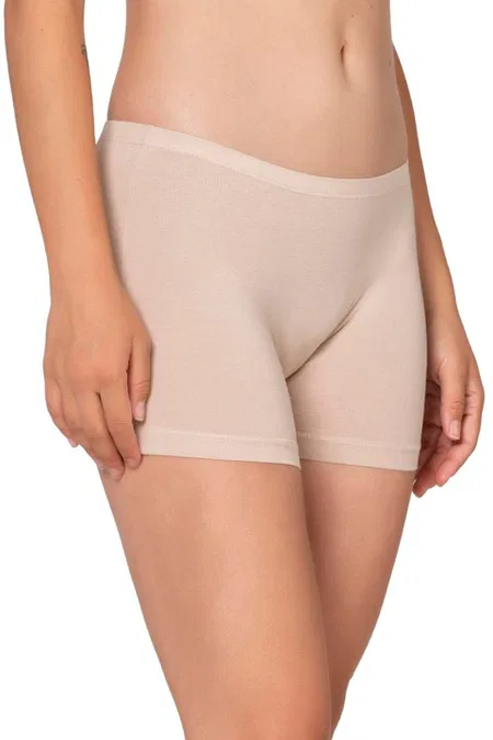 Kadın Premium Kumaş Modal Pamuklu Esnek Rahat Mini Boxer Şort Tayt Özkan 27782 - Taş