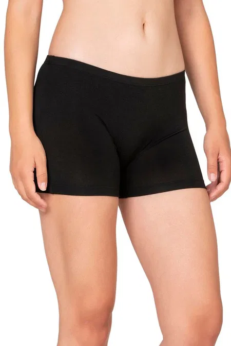 Kadın Premium Kumaş Modal Pamuklu Esnek Rahat Mini Boxer Şort Tayt Özkan 27782 - Siyah