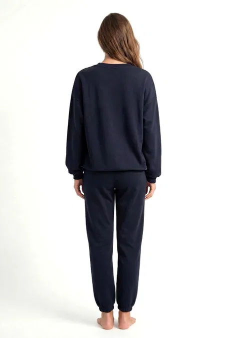 Kadın Siyah Basic Sweatshirt Eşofman Takımı Akbeniz 2790 - Siyah