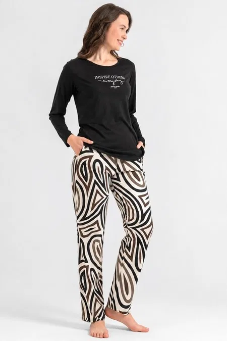 Pierre Cardin Kadın Uzun Kollu Pijama Takımı Pierre Cardin 8410 - Görsel 2