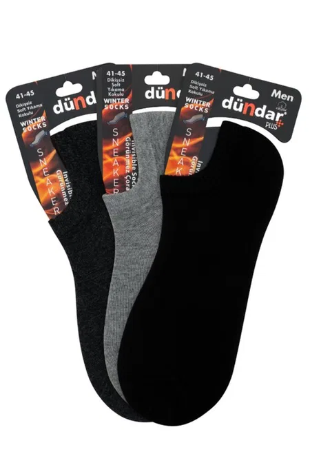 Kışlık 12'li Erkek Pamuklu Taban Havlu Sneaker 41-45 Dündar 4148 - Asorti