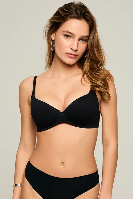 KOM Linda Dikişsiz Push Up Dolgulu Sütyen - Siyah