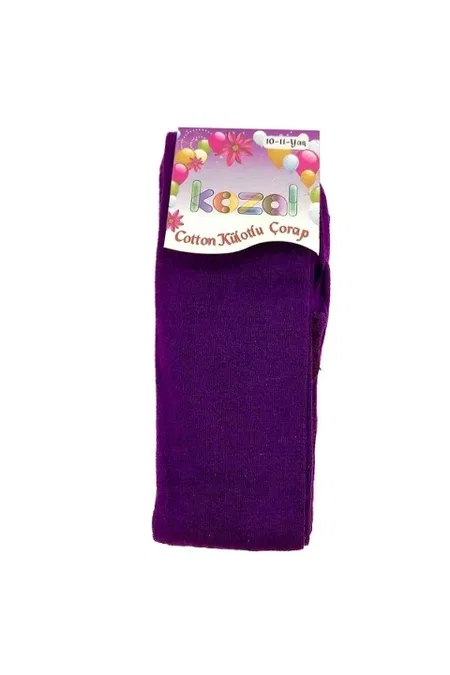 Kozal Pamuklu Çocuk Külotlu Çorap CKOZ01442 Yeşil - Mor