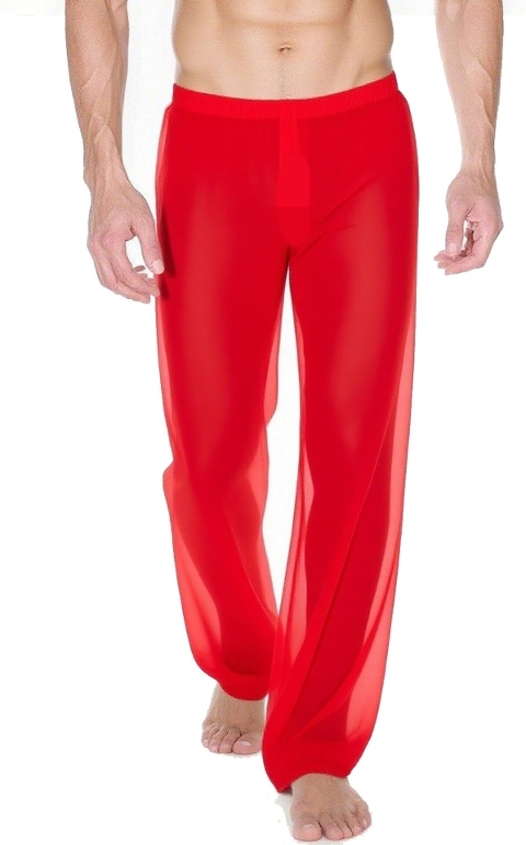 Erkek  Beyaz Transparan Pijama La Blinque 15854-15287beyaz - Kırmızı